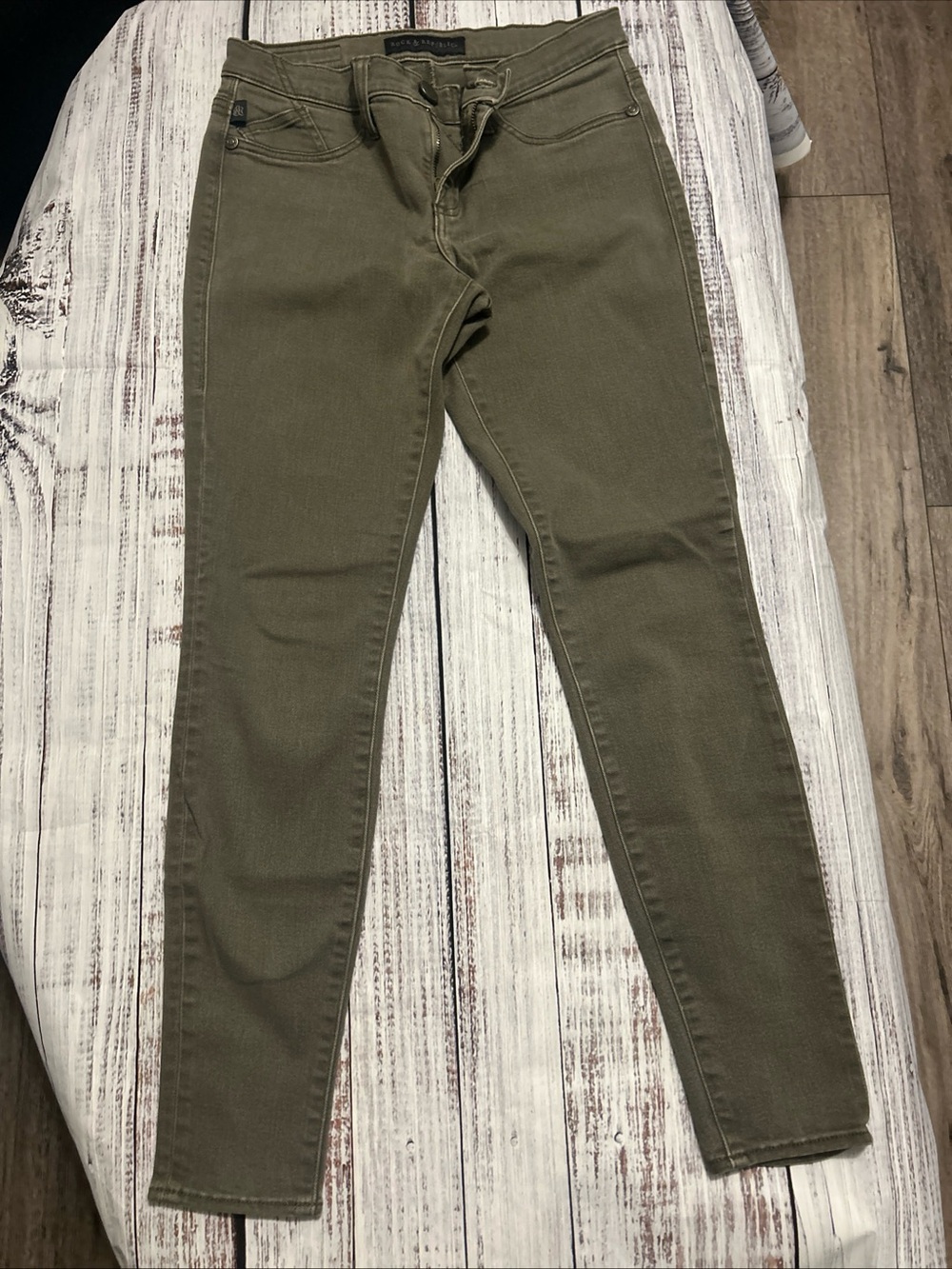 Rock & Republic Olive Green Skinny Jeans